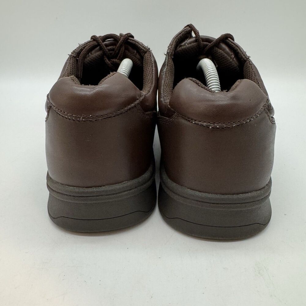 Dr. Scholl's Ross Derby Shoes Men's 10.5W Brown Leather Split Toe Lace Up Oxford - Picture 4 of 10